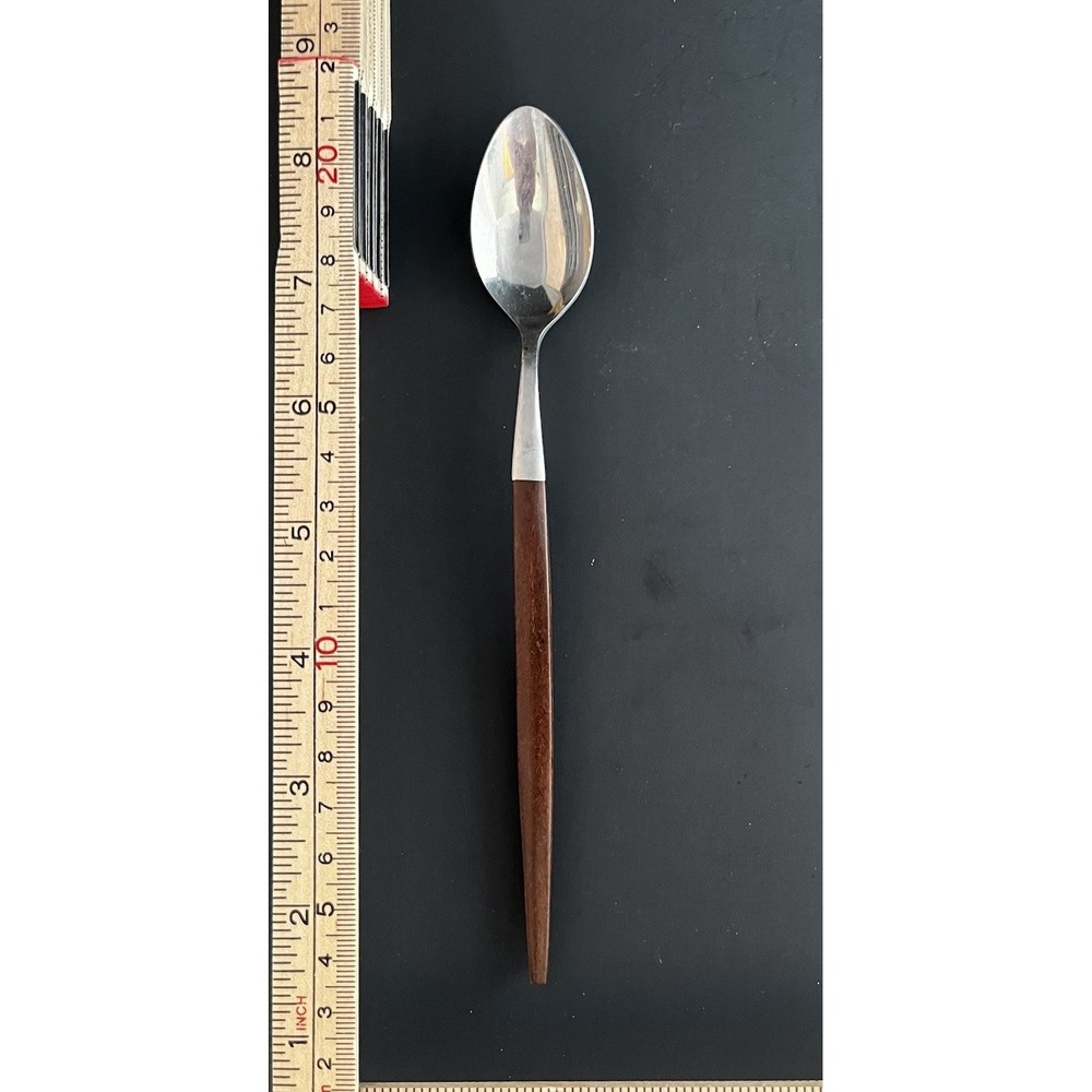 Mid-Century Modern Canoe Muffin (Stainless) by EKCO SILVER - Iced Tea Spoon - 7"